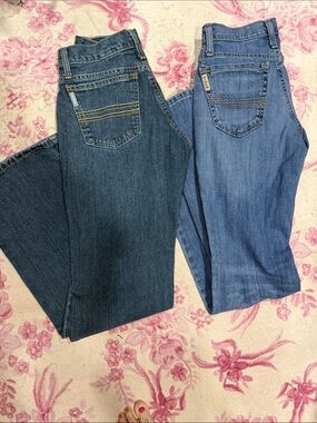 Lot of 2- Cinch Men/ Boy Boot Cut Jeans - Light Blue & Dark Blue